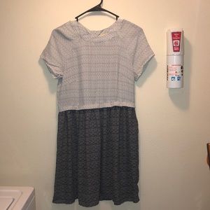 Short sleeve chiffon dress